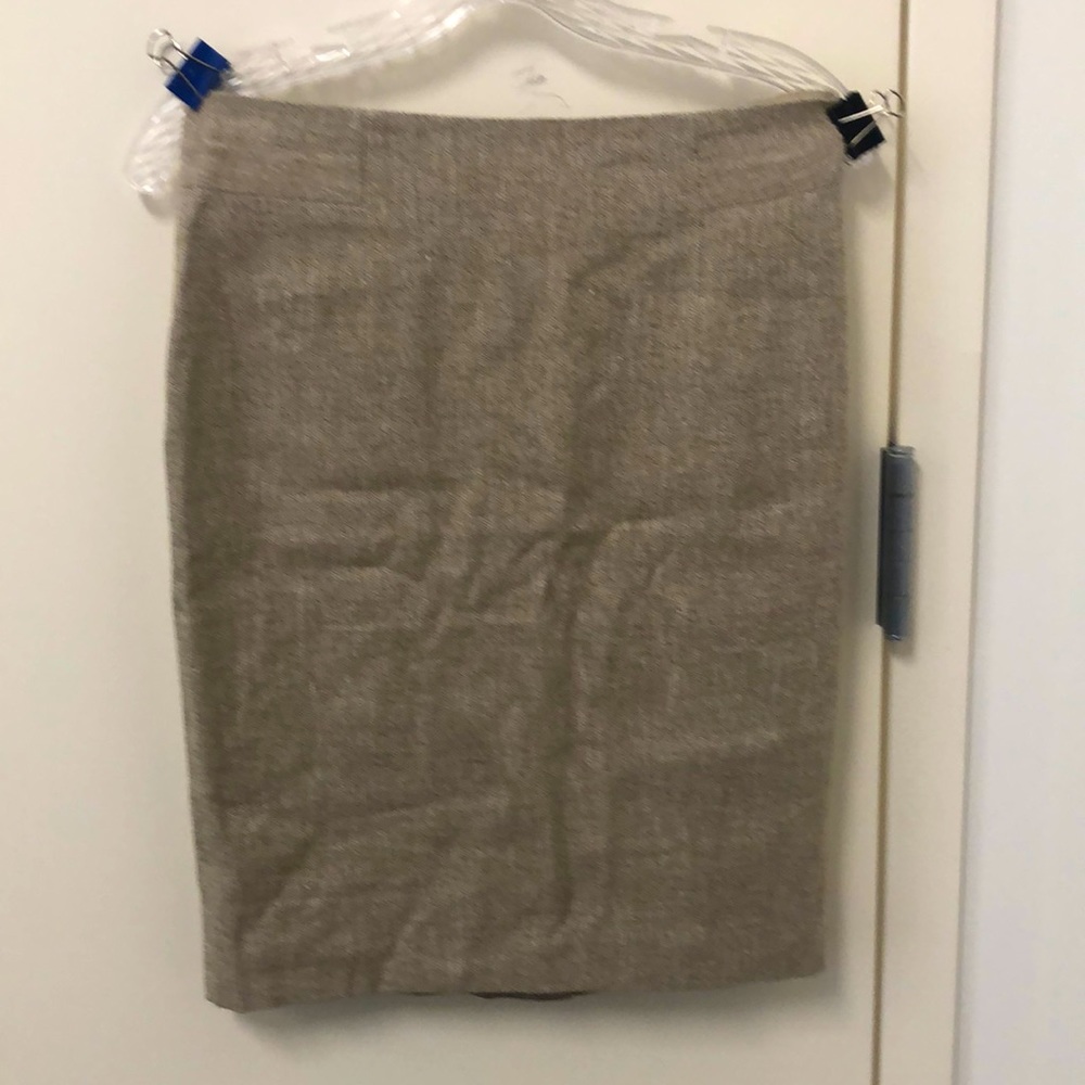 Ann Taylor- skirt - 4P-linen-sand color